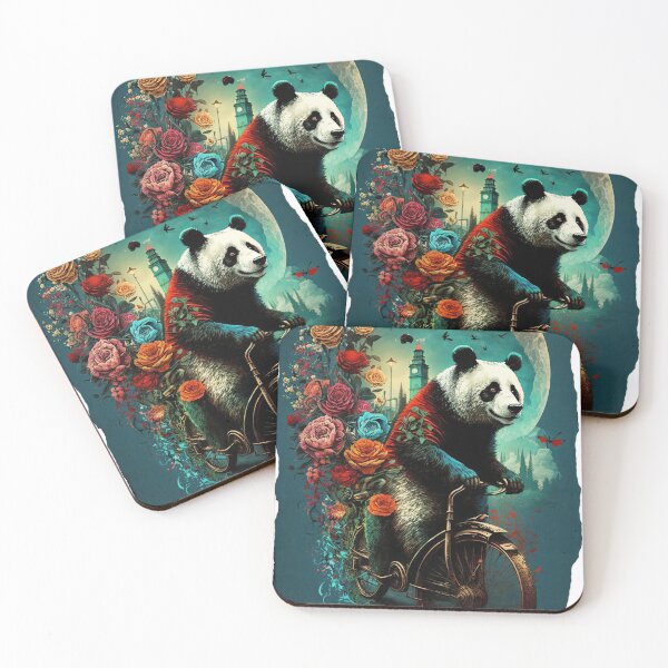 Item preview, Panda Bear Riding A Bicycle designed and sold by wildcrazylove.