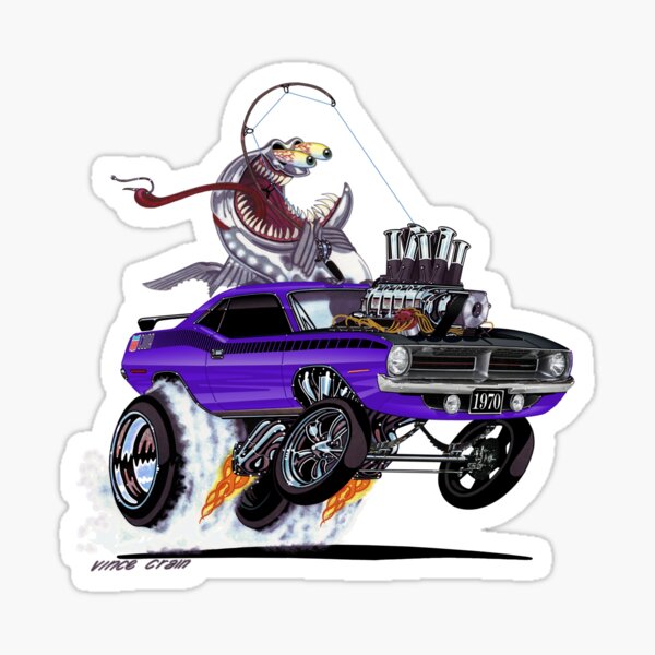 Item preview, Vince Crain High Octane Art FISHTAILIN 1970 purple AAR designed and sold by vincecrain.