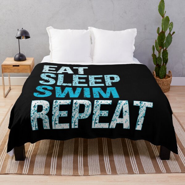 Item preview, Eat sleep swim repeat - swimming life designed and sold by EvergreenWhimsy.