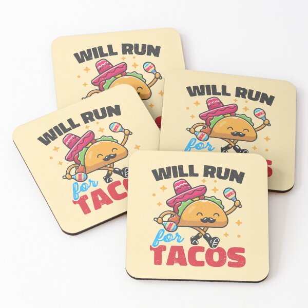 Item preview, Will Run For Tacos Funny Kawaii Taco  designed and sold by petestyles.