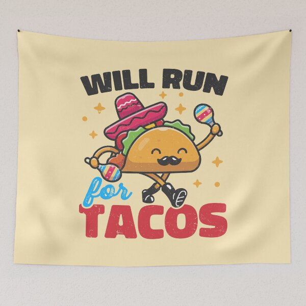 Item preview, Will Run For Tacos Funny Kawaii Taco  designed and sold by petestyles.