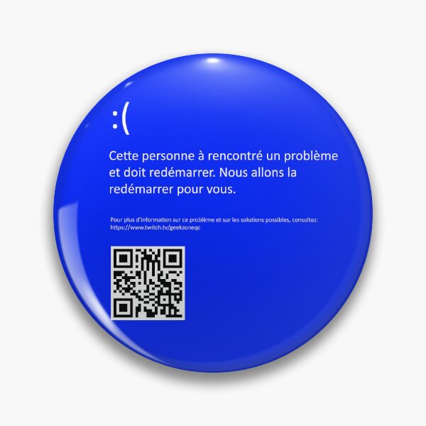 Item preview, blue screen of death designed and sold by GeekZoneQc.
