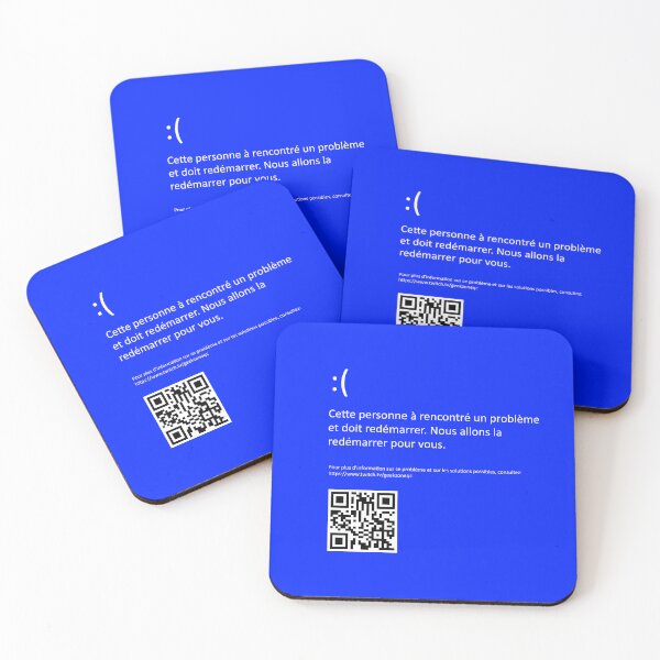 Item preview, blue screen of death designed and sold by GeekZoneQc.