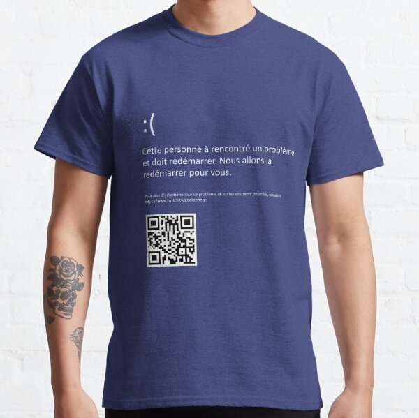 Ann Arbor T-Shirt Co. Blue Screen of Death | Geeky Windows Error, Funny Computer Nerd Unisex T-Shirt
