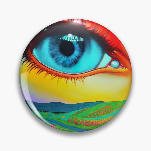 Item preview, Enchanted Landscape: A blue eye looks over it designed and sold by Kluckies.