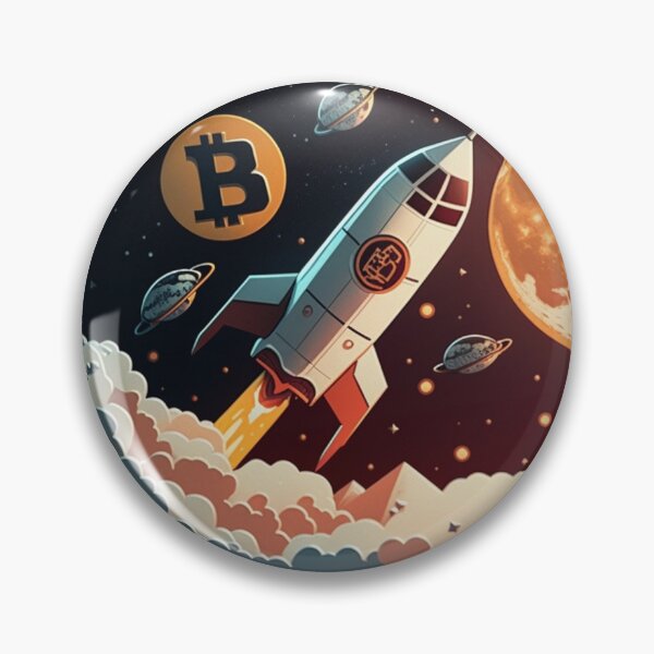 Artikelvorschau, Bitcoin rocketing to the moon entworfen und verkauft von jaybo75.