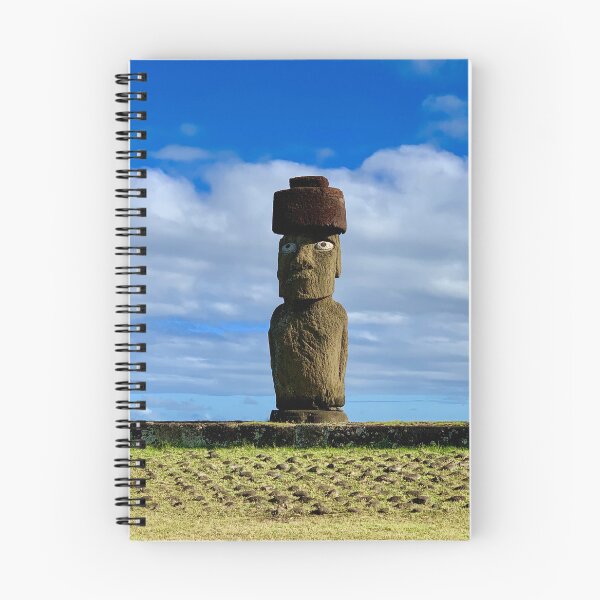 Item preview, Rapa Nui - top knot on Moai with coral eyes on Easter Island designed and sold by renprovo.