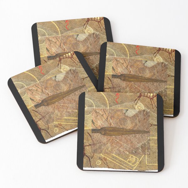Item preview, Prehistoric Fossils Textures Montage Assemblage Color Design  designed and sold by EarthArtDesigns.