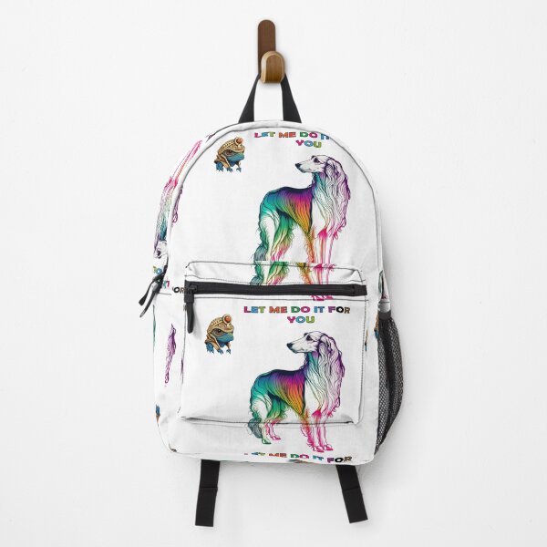 Item preview, cute borzoi dog with a frog designed and sold by moroccan-stret.