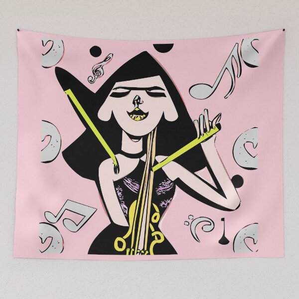 Item preview, "The virtuoso of the yellow violin" designed and sold by FunnyShopGirl.