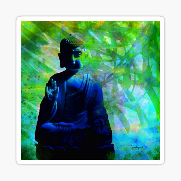 Forest Glade Buddha Sticker