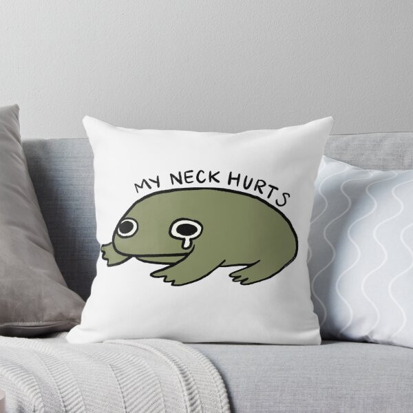 Item preview, My Neck Hurt | Cute Swamp Green Frog designed and sold by iristocat.