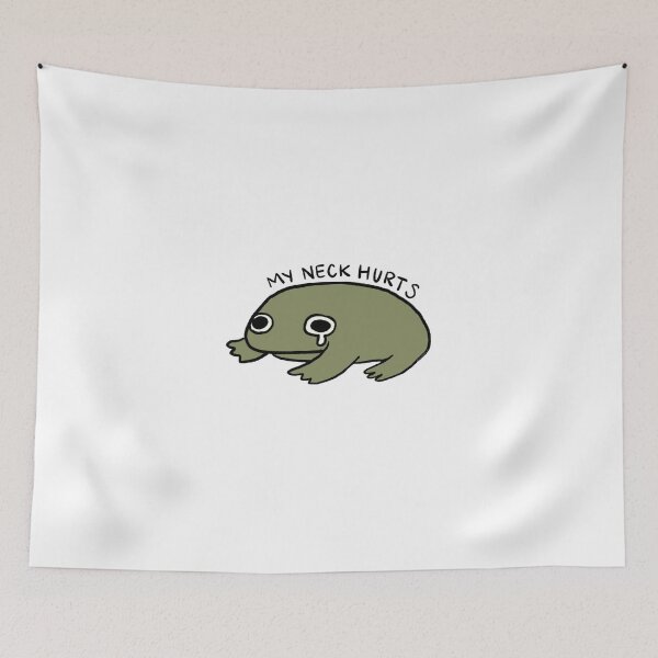 Item preview, My Neck Hurt | Cute Swamp Green Frog designed and sold by iristocat.