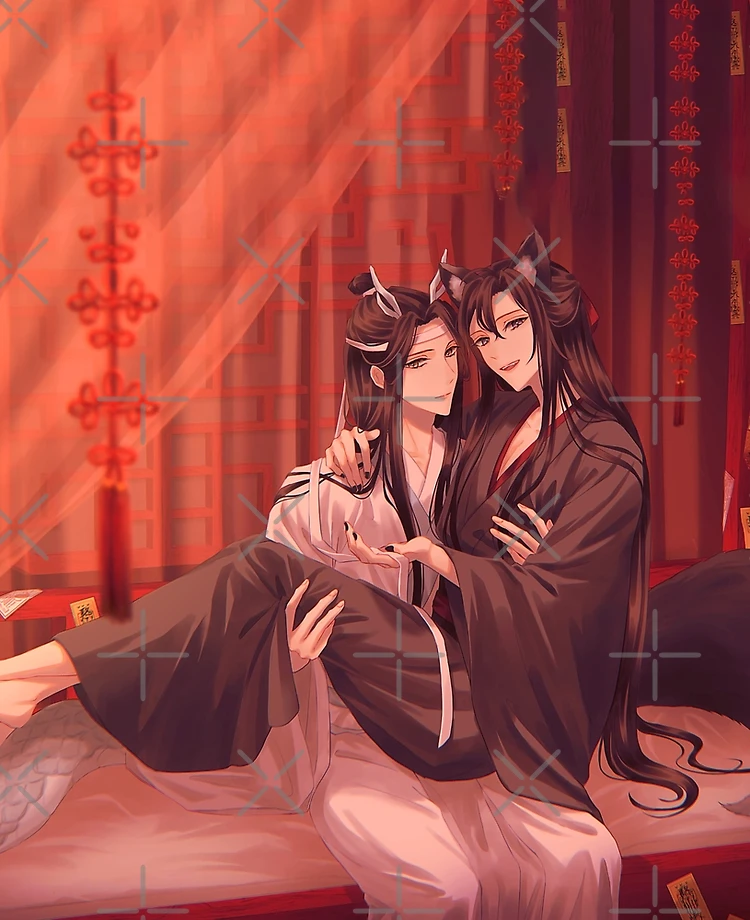 wei wuxian and lan wangji (modao zushi) drawn by elemental