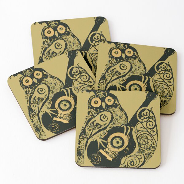 Item preview, Owl with guitar designed and sold by SamJanner.