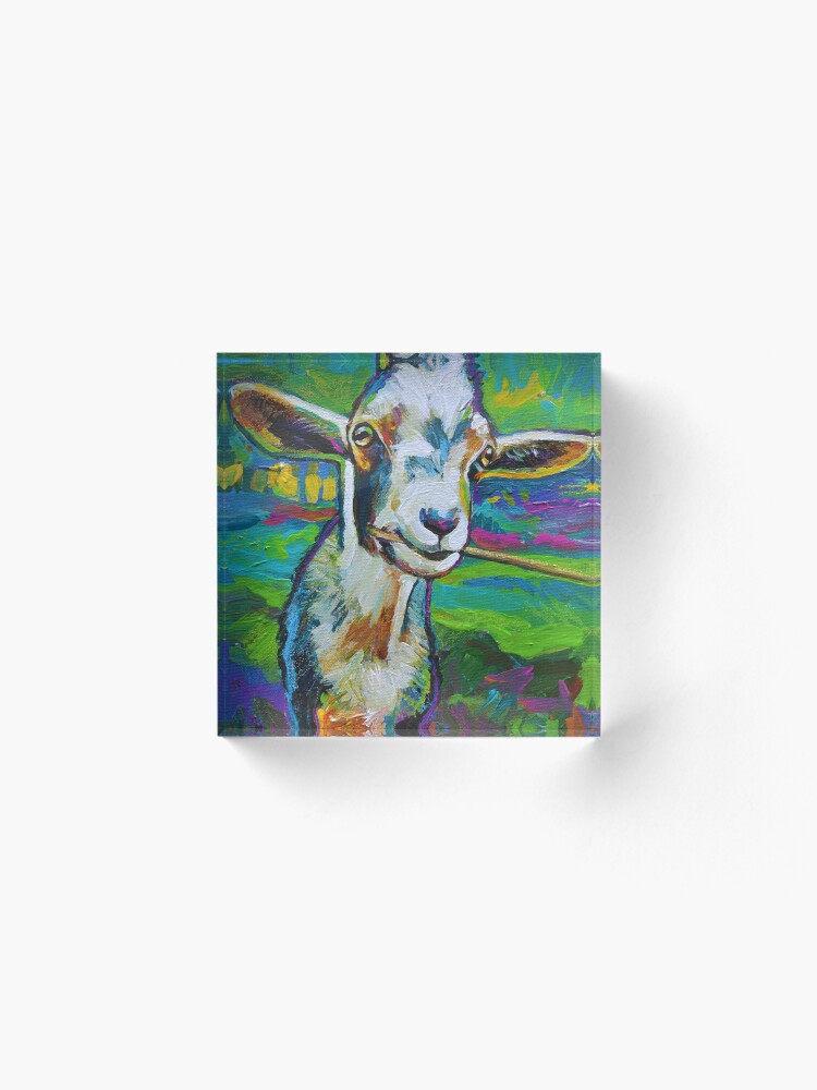 Alternate view of Theodore the Goat Acrylic Block