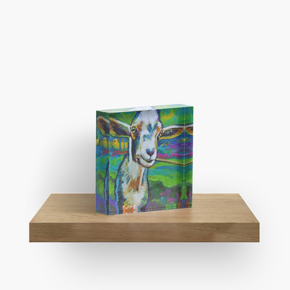 Theodore the Goat Acrylic Block