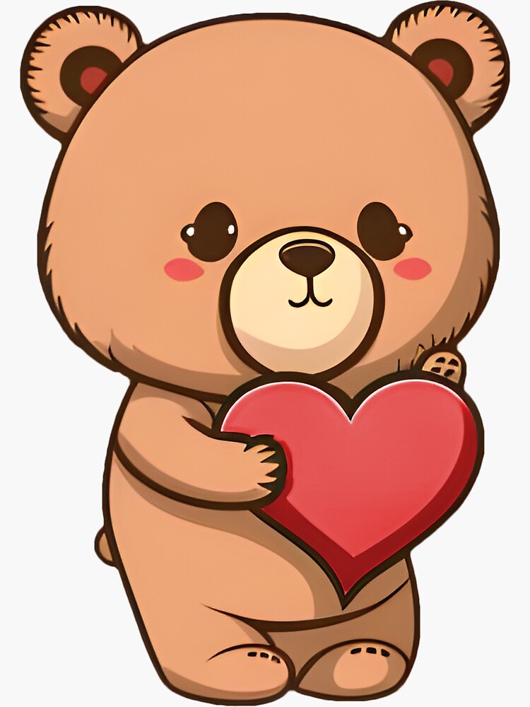 Cute teddy bear hot sale holding a heart