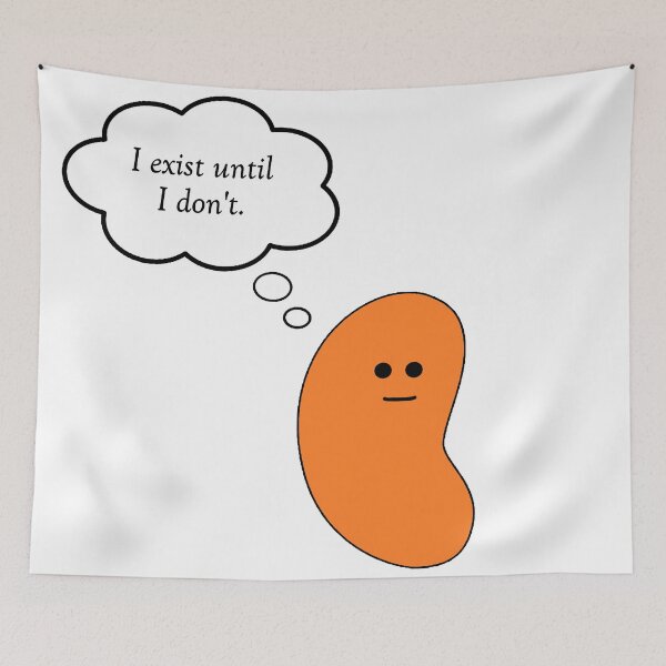 Item preview, Absurd Thoughts - Exist (orange) designed and sold by AbsurdJellybean.