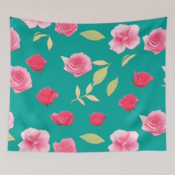 Item preview, Floral pattern with roses and peonies designed and sold by Girly-Universe.