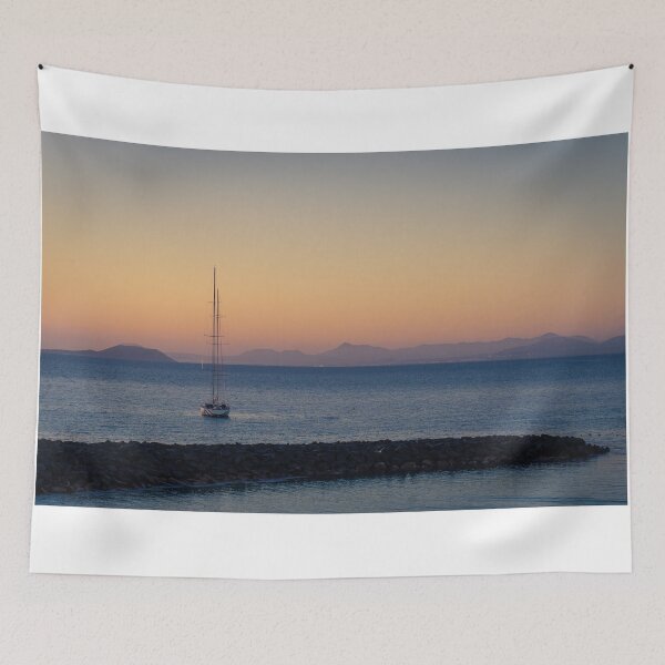 Item preview, Yacht moored outside the Marina, Playa Blanca, Lanzarote designed and sold by MichaelBShannon.
