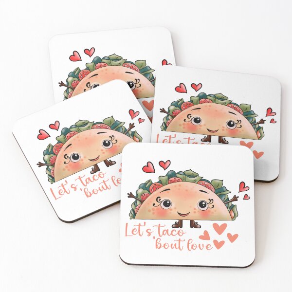Item preview, Let's taco 'bout love - Valentine's Day taco designed and sold by EvergreenWhimsy.