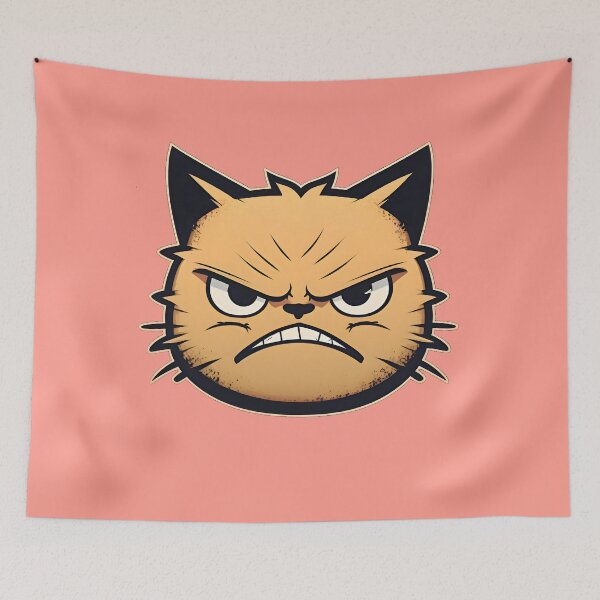 Item preview, Angry Cat Face designed and sold by john-ess.