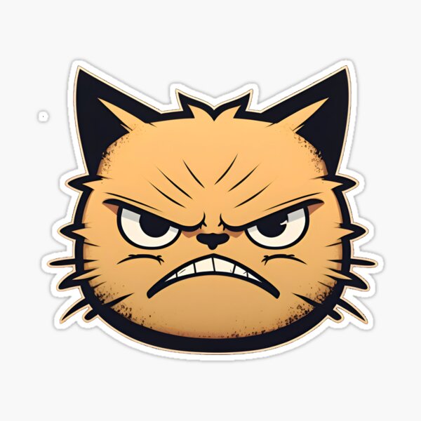 Don't Angry mew funny cat sticker Sticker for Sale by SFmerch