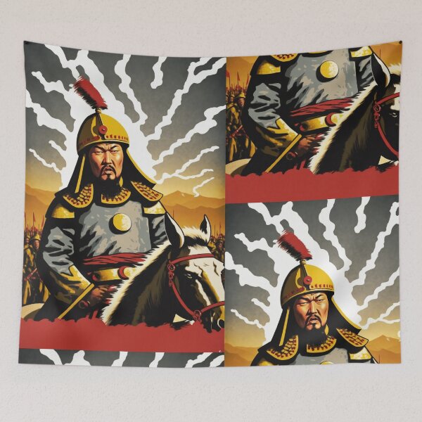 Item preview, Genghis Khan Pop Art designed and sold by iLabarum.