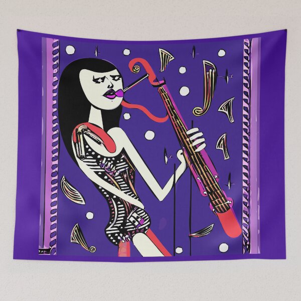 Item preview, "Cosmic Saxophonist" designed and sold by FunnyShopGirl.