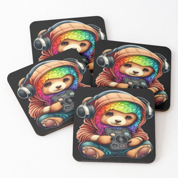 Item preview, Cute Kawaii LGBTQIA+ Pride Bear with Rainbow Fur designed and sold by Travelslightly.