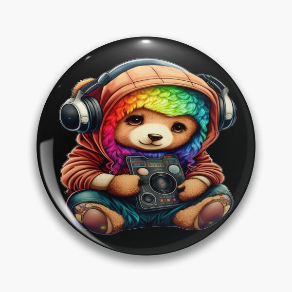 Item preview, Cute Kawaii LGBTQIA+ Pride Bear with Rainbow Fur designed and sold by Travelslightly.