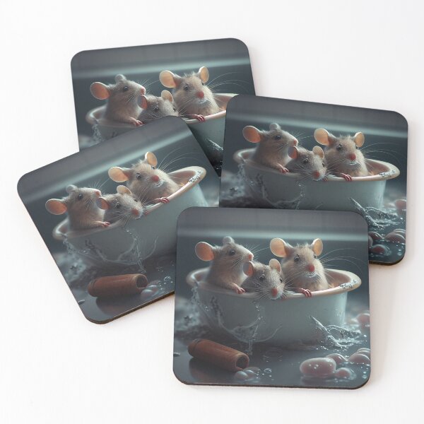 Item preview, Adorable Family of Mice - Bath Time designed and sold by LukeAiWalker.