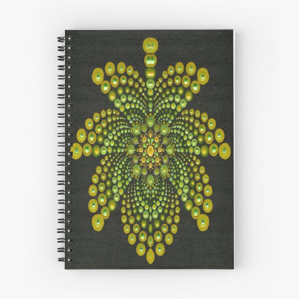 Aperçu de l'œuvre Mandala araignée arctique jaune-vert créée et vendue par Dotplayin.