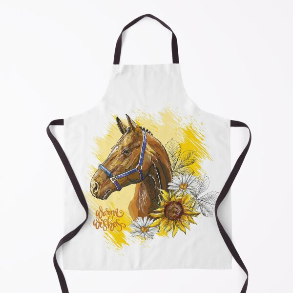 Item preview, Hand drawing horse with plants and flowers designed and sold by Alinart16.