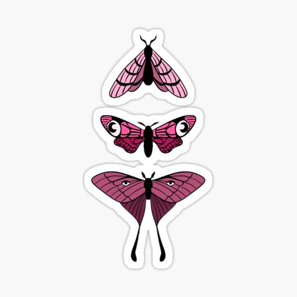 Item preview, pink moths designed and sold by hgrasel.