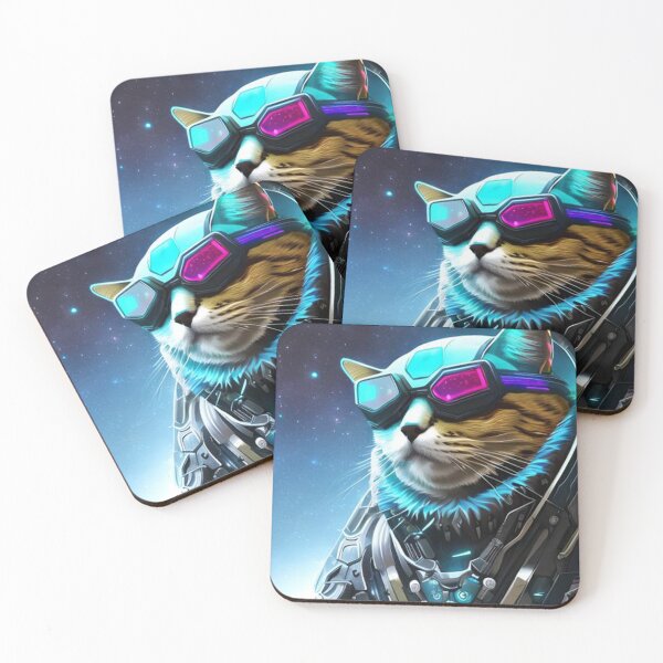 Item preview, Cyber-Feline: A Cat in a Futuristic Avatar, A Blend of Art and Science designed and sold by MoStorish.