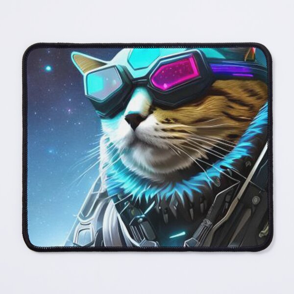 Item preview, Cyber-Feline: A Cat in a Futuristic Avatar, A Blend of Art and Science designed and sold by MoStorish.