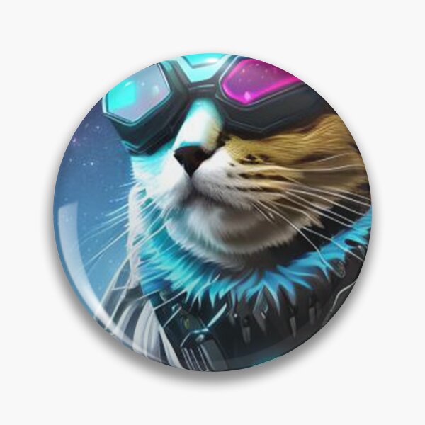 Item preview, Cyber-Feline: A Cat in a Futuristic Avatar, A Blend of Art and Science designed and sold by MoStorish.