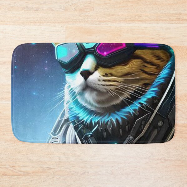Item preview, Cyber-Feline: A Cat in a Futuristic Avatar, A Blend of Art and Science designed and sold by MoStorish.