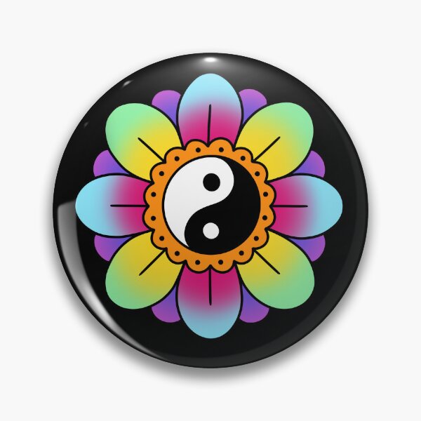 Item preview, Psychedelic Yin Yang flower designed and sold by Ghostboi54.