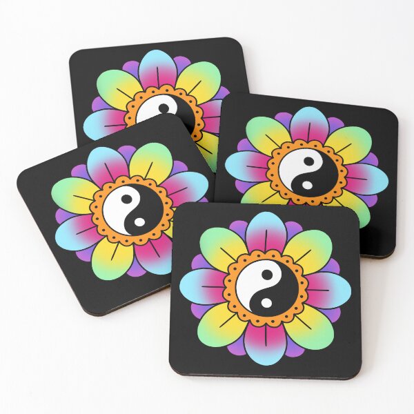 Item preview, Psychedelic Yin Yang flower designed and sold by Ghostboi54.
