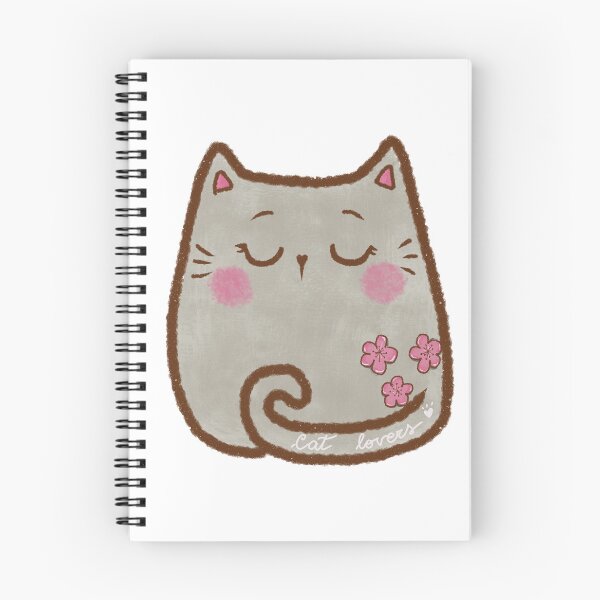 Item preview, Cat gatto neko sakura cat lovers kawaii cute grey  designed and sold by AudreyPinkStyle.