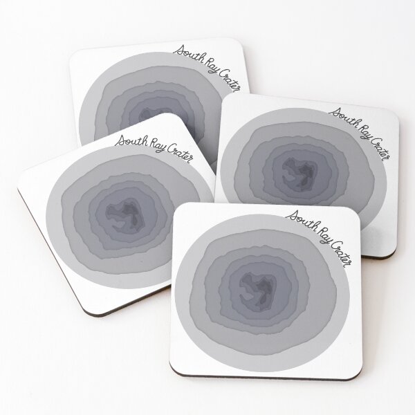 Item preview, South Ray Crater Paper Cutout Topographic Map designed and sold by 1701-Z.