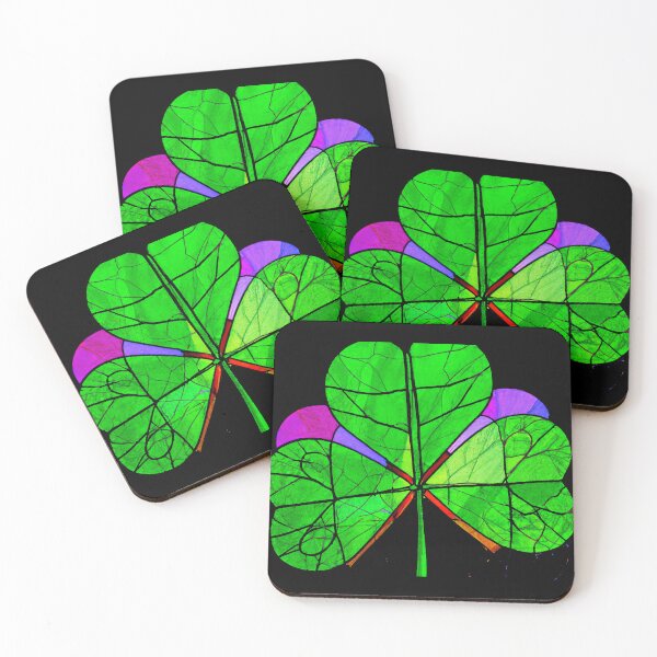 Item preview, 3 Leaf Clover in Green as Stained Glass (AI Generated Art) designed and sold by Cowboy Folly.