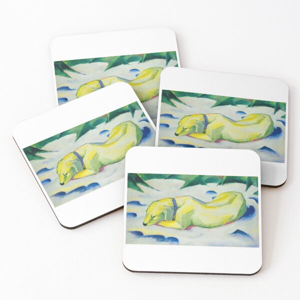 Item preview, Franz Marc Art Prints  Dog Lying in the Snow  Franz Marc  designed and sold by TeeARTHY.