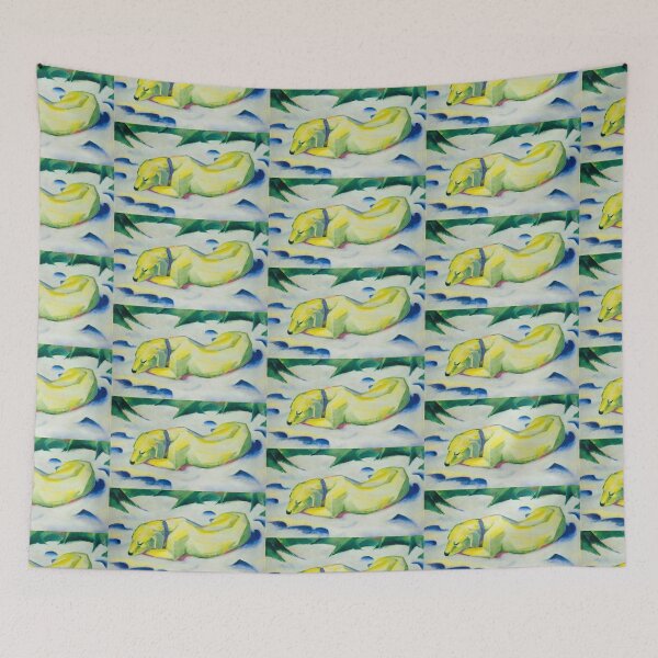 Item preview, Franz Marc Art Prints  Dog Lying in the Snow  Franz Marc  designed and sold by TeeARTHY.