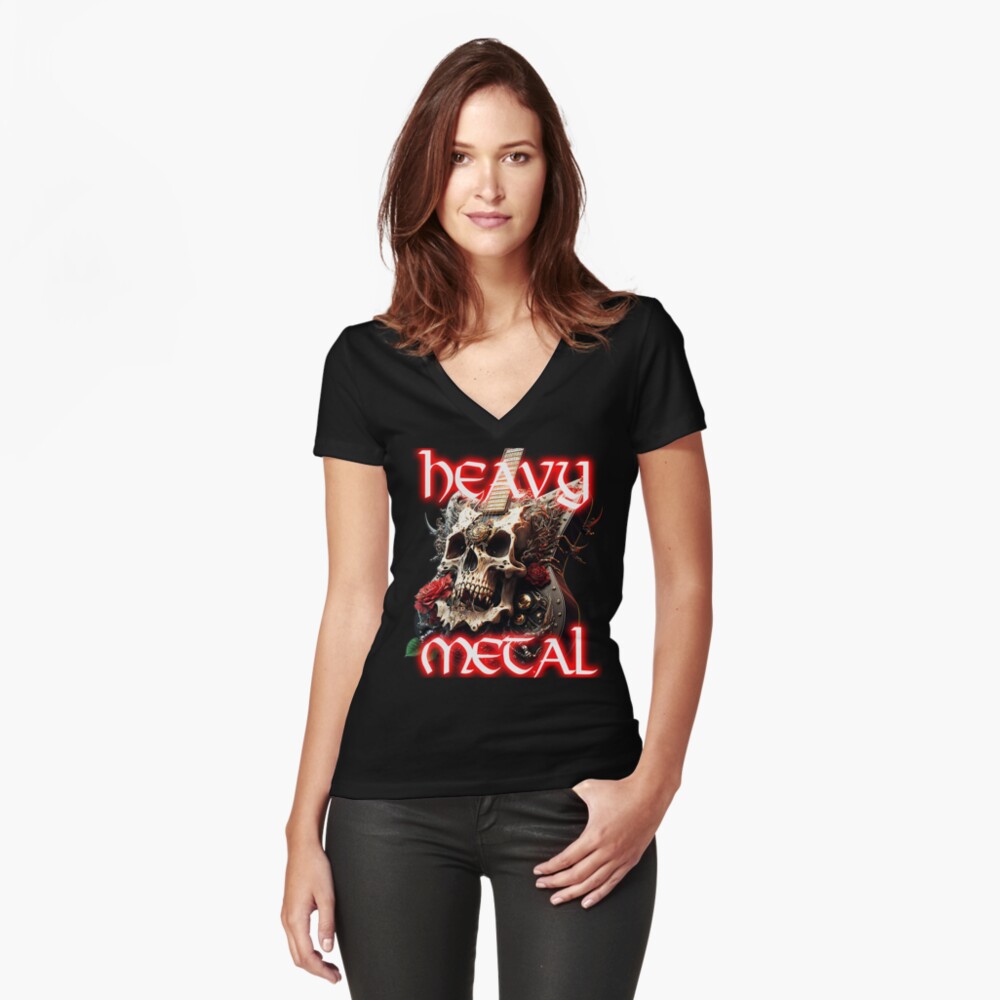 Item preview, Fitted V-Neck T-Shirt designed and sold by POST-VANITAS.