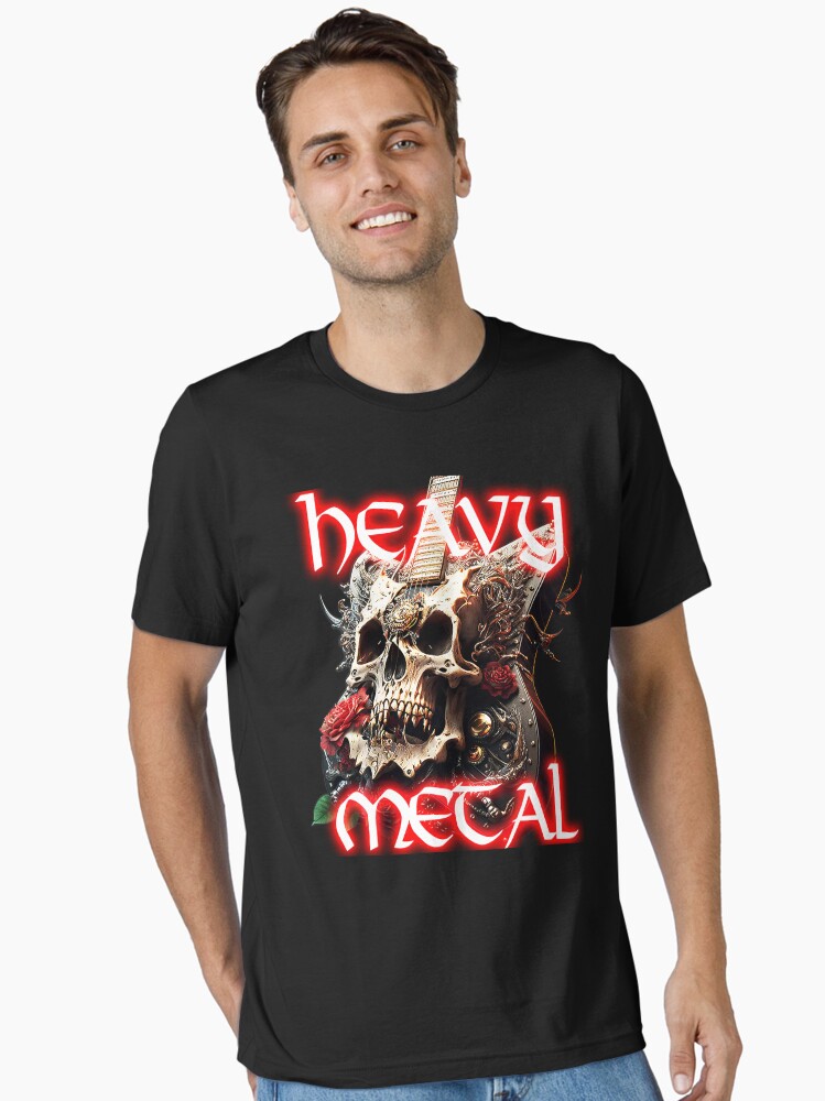Thumbnail 1 of 7, Essential T-Shirt, Skull & Roses designed and sold by POST-VANITAS.