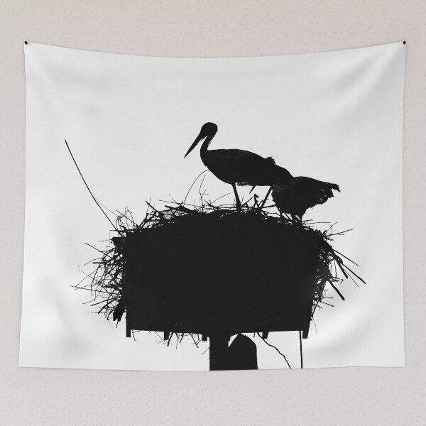 Item preview, Storks In Their Nest Silhouette  designed and sold by DesignMore21.